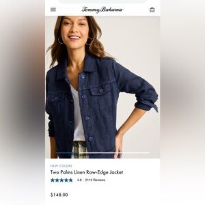Tommy Bahama Dark Blue linen Jacket
